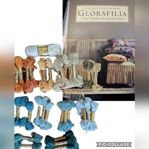 Lot Of Paternayan Persian Wool Yarn and Glorafilia Pattern Book